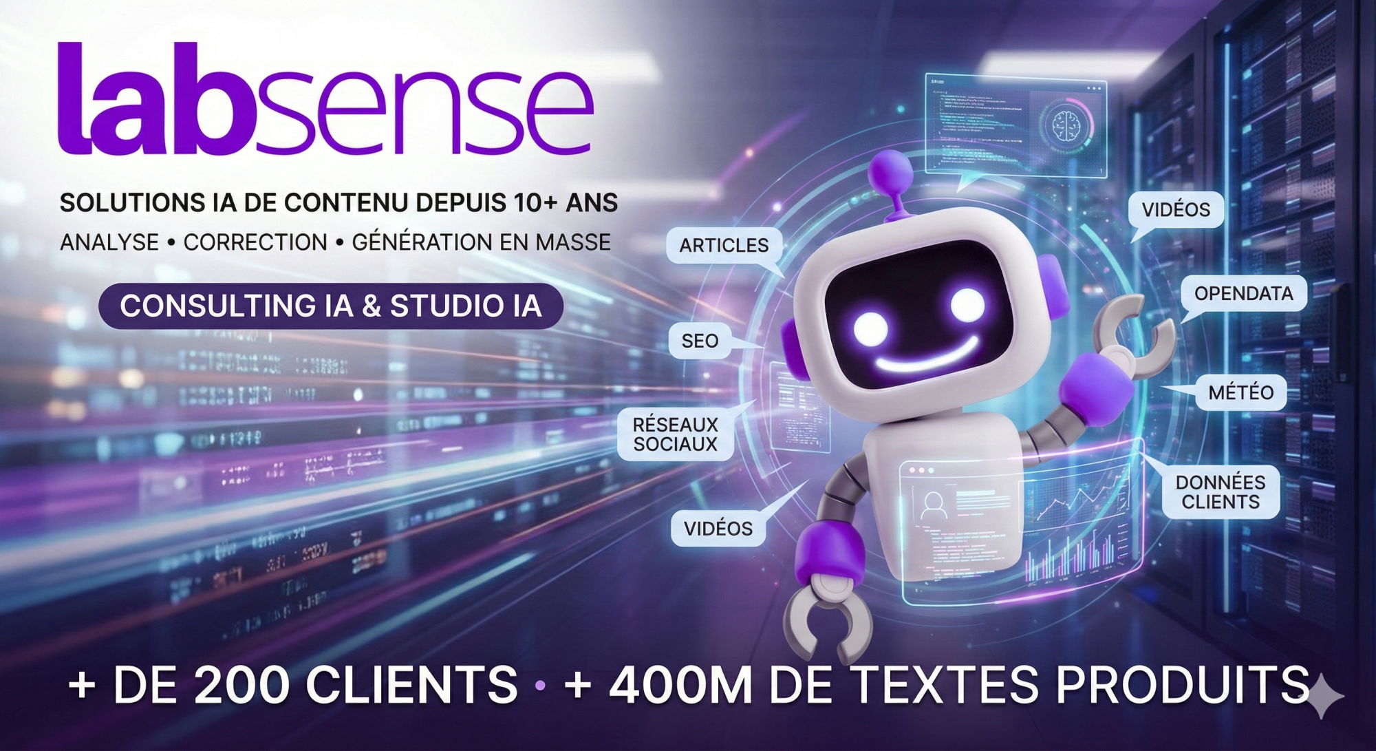 Génération d'une image publicitaire pour LabSense par NanoBanana Pro.